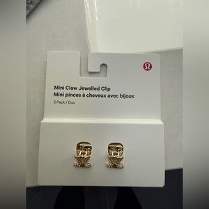 lululemon athletica Gold Mini Claw Jewelled Clip